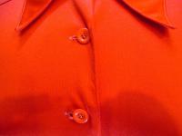 レトロ無地ワンピース(レッド　長袖)