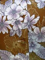 花柄シャツ(ブラウンxグレー&ホワイト)